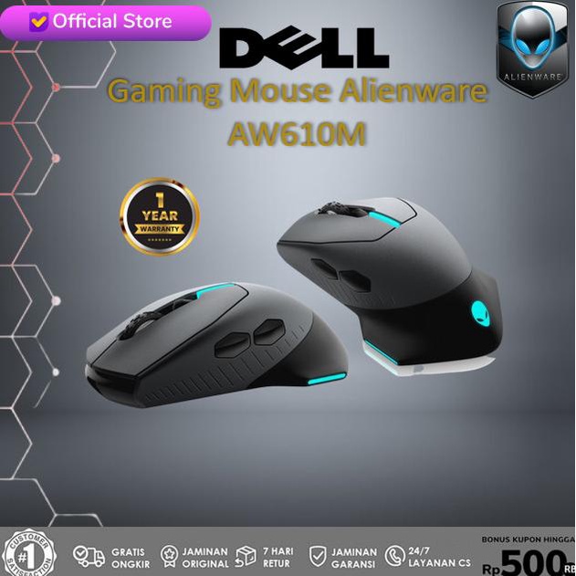 Gaming Mouse Alienware Wired/Wireless - Aw610M