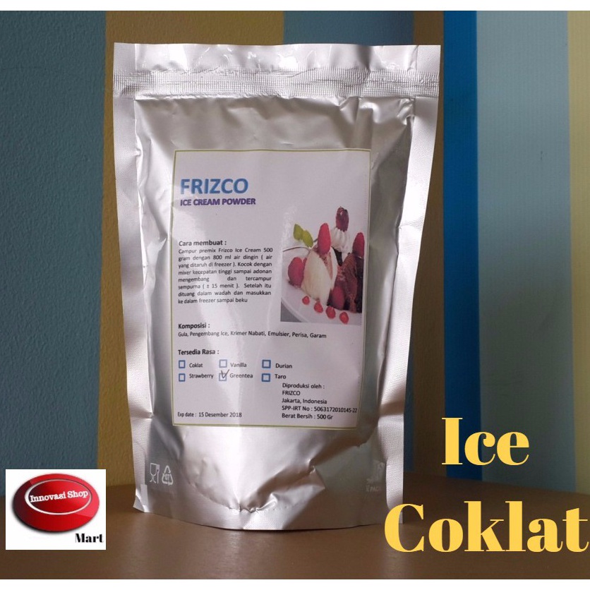 

>V44859) COKLAT Ice Cream Frizco Instant Powder 500Gr Frisco Bubuk Es Krim hard ice cream