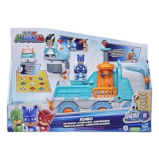 FLASH SALE!!! PJ MASKS ROMEO BOT BUILDER LAB PLAYSET LIGHT SOUND PJMASK TERLARIS