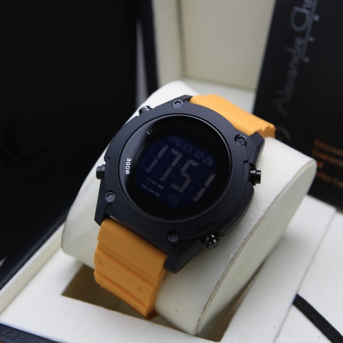 HOT SALE ALEXANDRE CHRISTIE AC 9376 BLACK YELLOW DIGITAL PRIA ORIGINAL TERLARIS