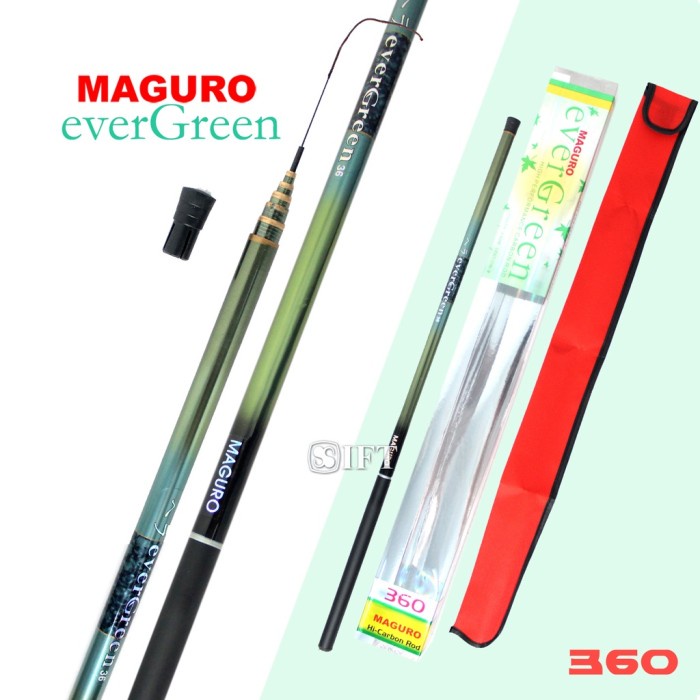Joran Maguro Evergreen Tegek Carbon Teleskopik 36 54 63 72