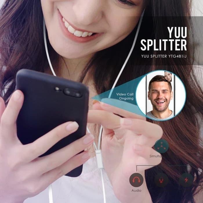 Yuu Splitter Lightning & Audio Jack, Audio & Mic - Ytg481Ij