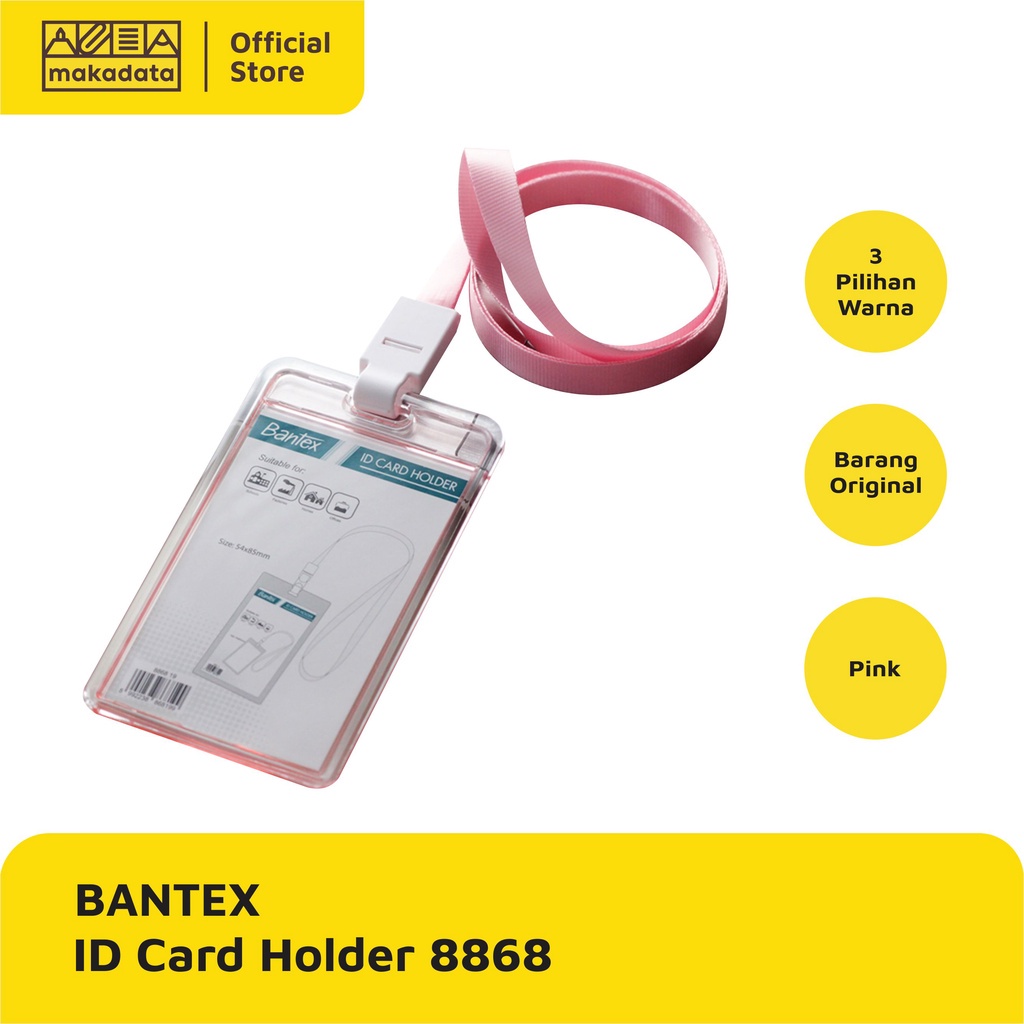 

NAME TAG ID CARD ACRYLIC TRANSPARAN LANYARD BANTEX 8868 MURAH
