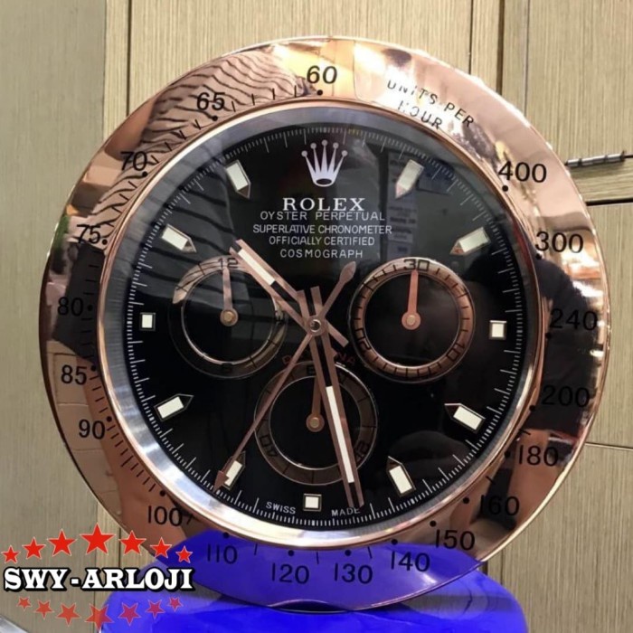 Best Seller Jam Dinding Rolex Daytona Rosegold Clone 1:1 Limited