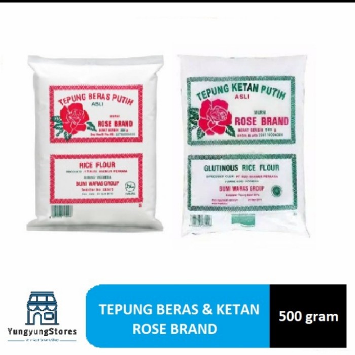 

1 Dus Isi 20 Bungkus Tepung Beras / Ketan Rose Brand 500 Gram