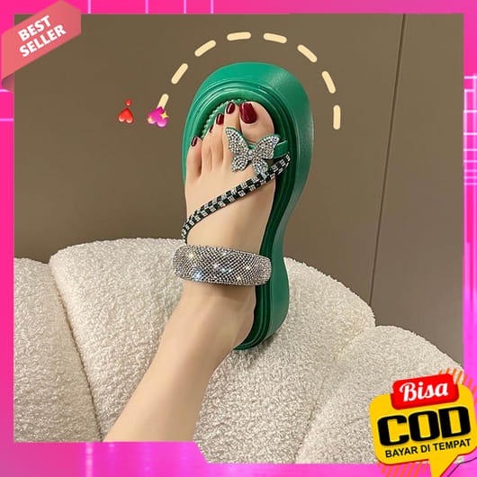 Sandal Wanita Kekinian 2023 Simple Elegan Korean Style Wegest Wegesl Wegesh Slip On Asli Jinjit Hak 