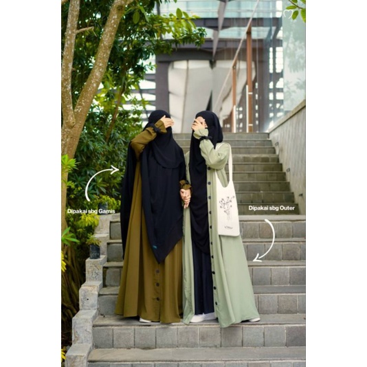 HABEEBA ABAYA & SJK KHIMAR ORIGINAL BY MAHIRA INDONESIA TERBARU ABAYA SYAR'I SOFT SAJRA PREMIUM BUTT