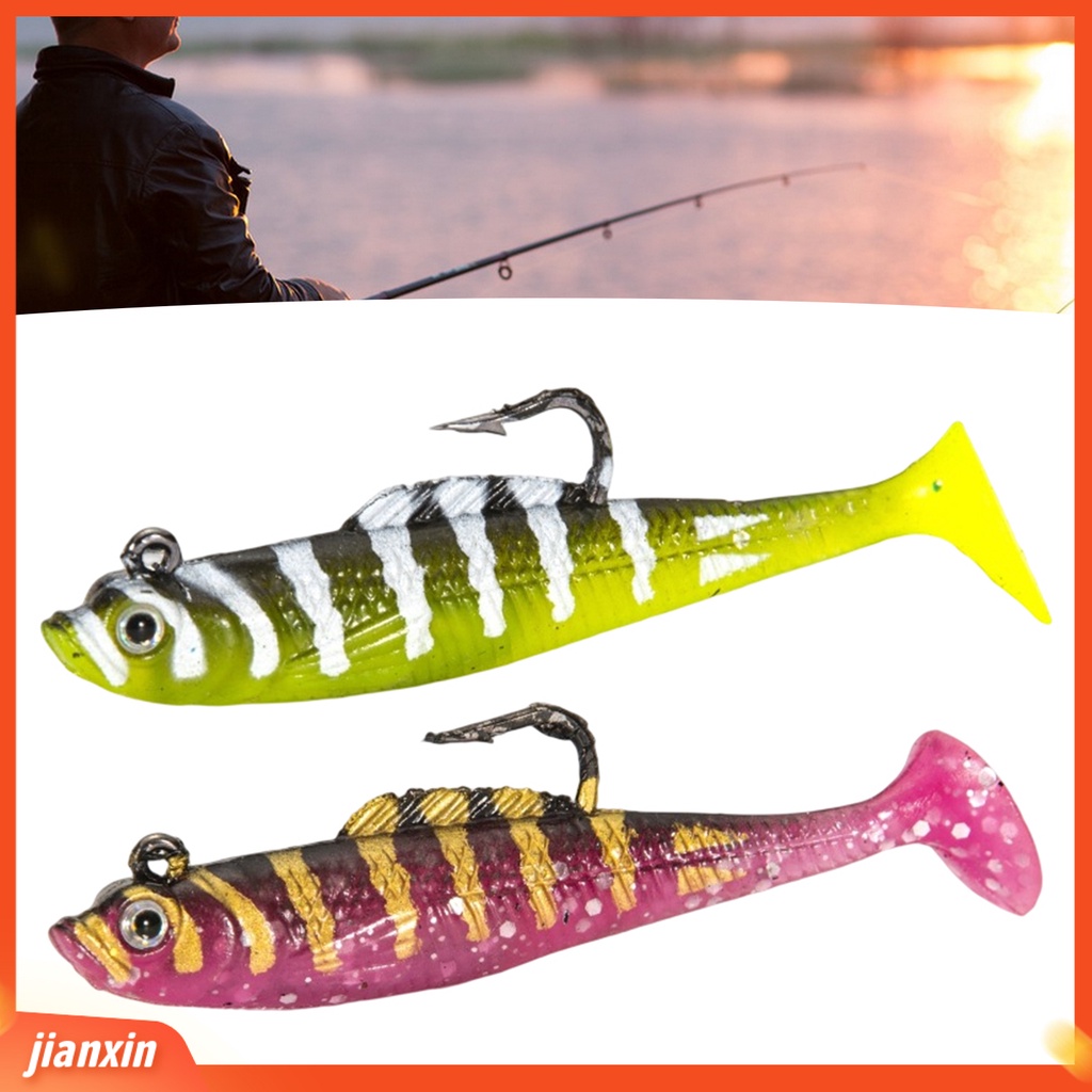 [Jianxin] 6cm Memancing Umpan T Ekor Realistis 3D Simulasi Fisheyes Tajam Kait Warna Cerah Angling Universal Tenggelam Lembut Memikat Buatan Umpan Penggunaan Luar Ruangan