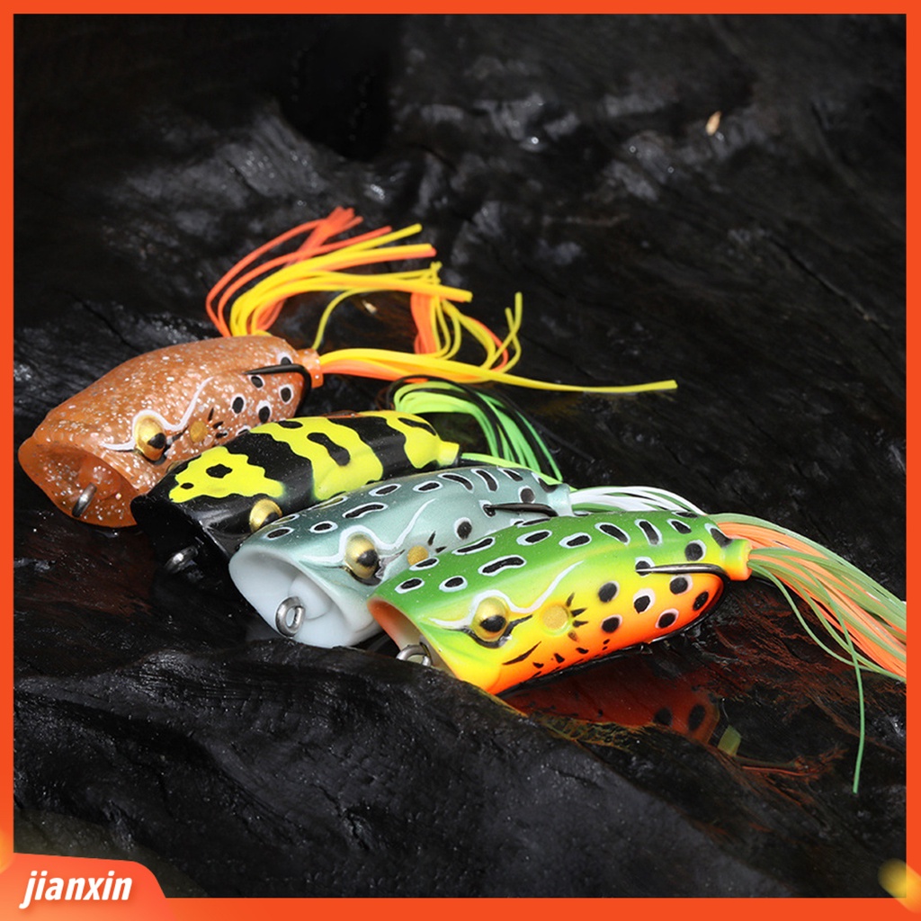 [Jianxin] 60mm/16g Umpan Pancing Penampilan Realistis Kait Tajam Mulut Besar Ular Kodok Wobbler Topwater Umpan Buatan Peralatan Memancing