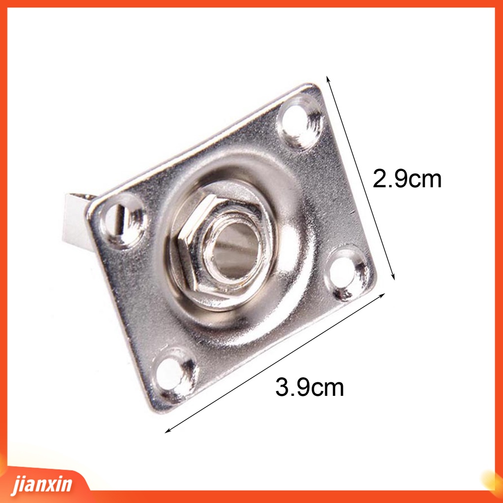 [Jianxin] Jack Plate Bentuk Persegi 3 Warna Ukuran 6.35mm Untuk Gitar Bass Elektrik