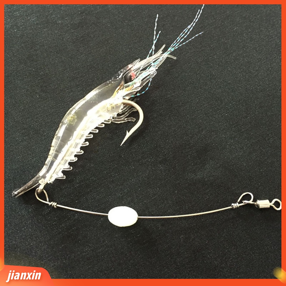 [Jianxin] 9cm Umpan Pancing Buatan Bentuk Udang Bahan Silikon Lembut Ukuran Mini