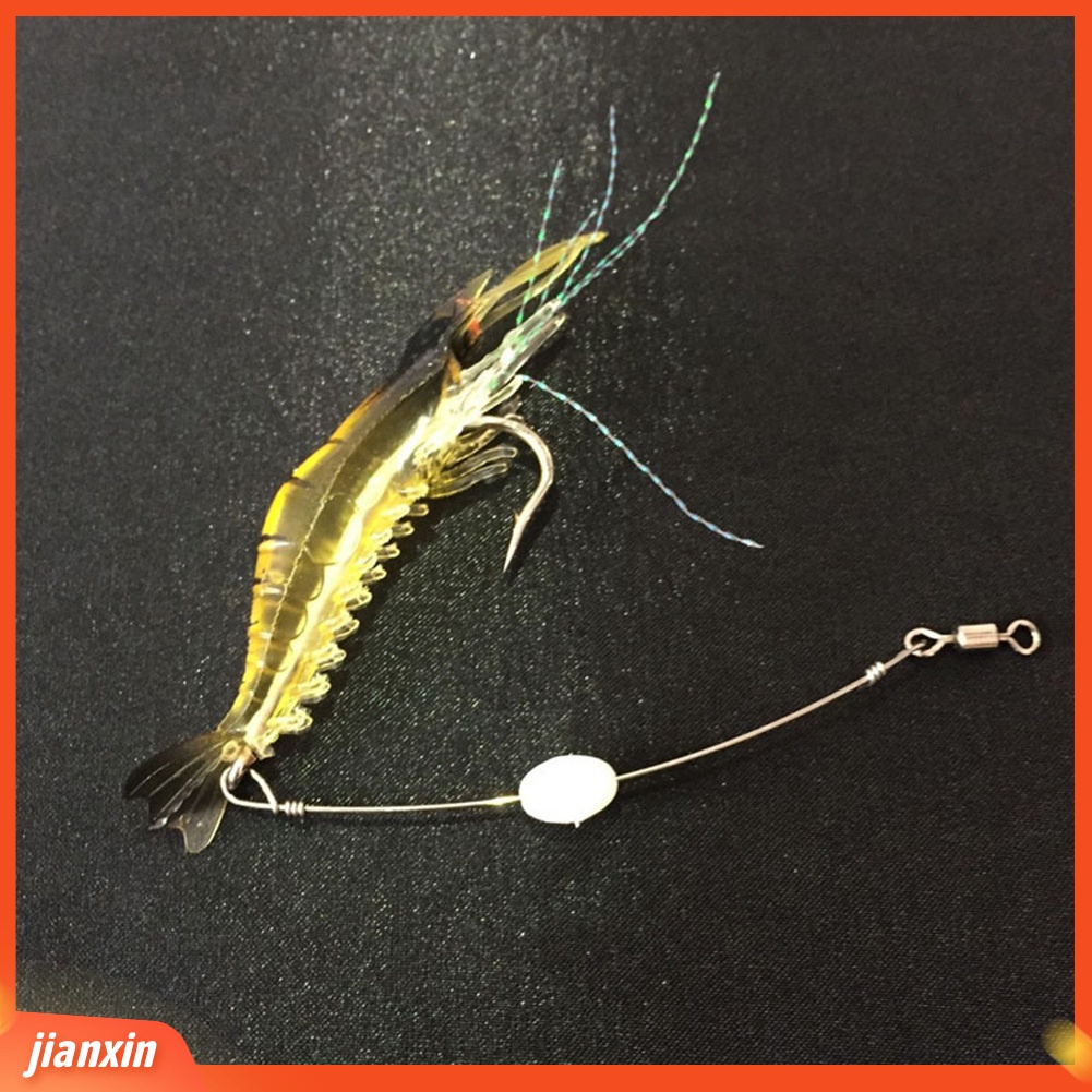 [Jianxin] 9cm Umpan Pancing Buatan Bentuk Udang Bahan Silikon Lembut Ukuran Mini