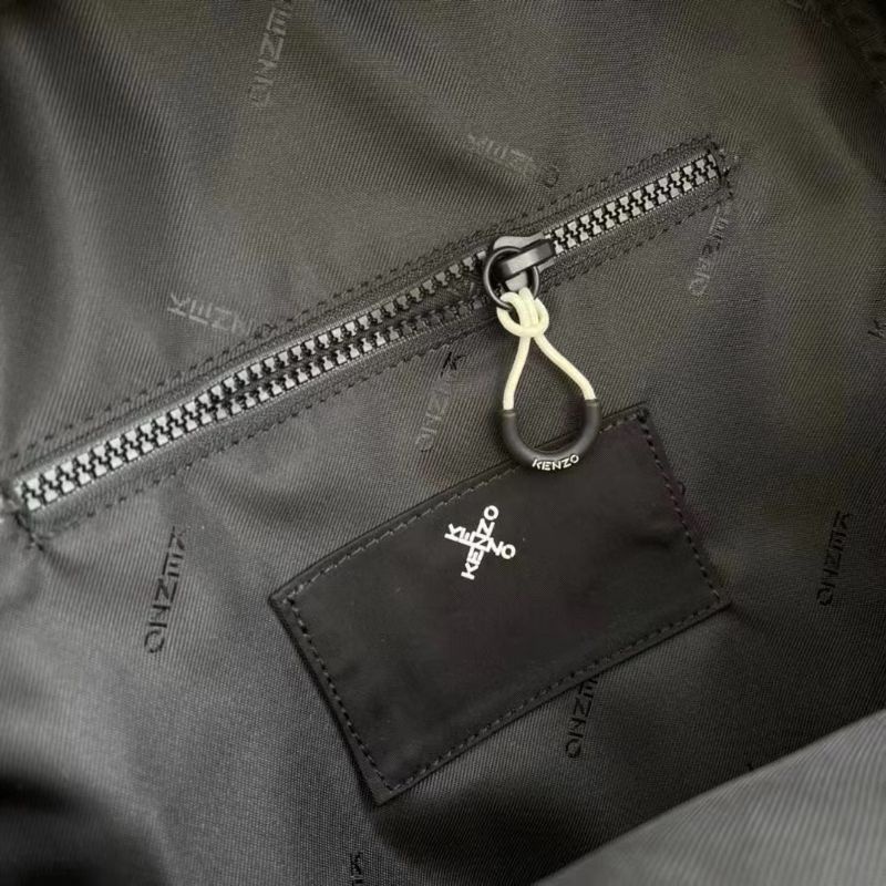 tas ransel kanzo cross logo backpack hitam rucksack nylon kenjo