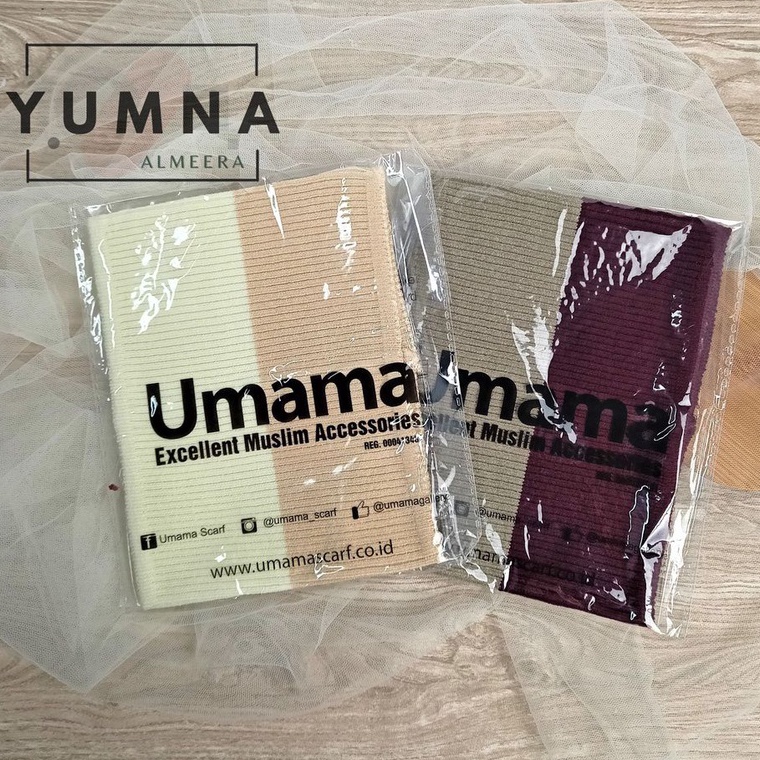 "LTU.6Jn23l" Bandana Rajut 2 Warna Premium By Umama Scarf, Inner Ciput Rajut UMAMA Premium