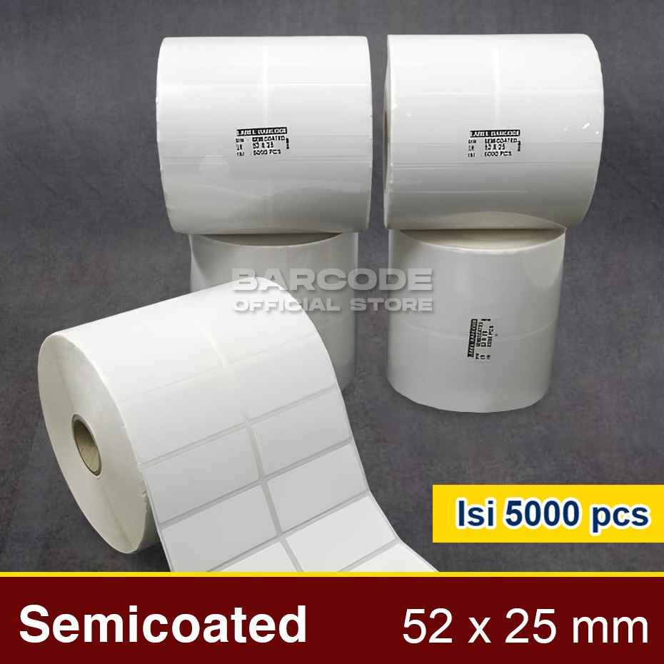 

Terbaik Label Barcode 52 X 25 - 52x25 mm - 52x25mm ( 2 Line ) Kertas Sticker Semicoated 