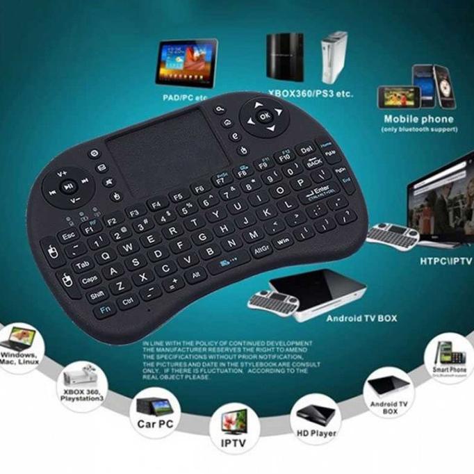 remot Keyboard Wireless dengan Touchpad/smart tv/android tv/indihome
