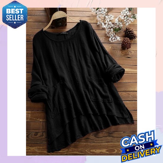 Baju Atasan / Kemeja Muslim Wanita Terbaru Ananda Tunik Disain Kekinia Nayana Tunik Wanita Crinkle