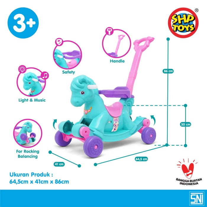 Terlaris Mainan Kuda-Kudaan Dorong Anak Kp 561 Shp Toys