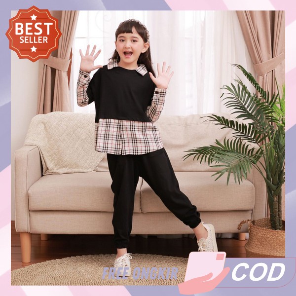 Buju Setalan Kids Mewah Baju Celana Atsan Rok Promo Pakaian Ank Kecil Balita Premium Bahan Adem One 