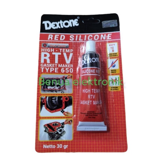 

Bestseller.. Promo 1PAK (12PCS) DEXTONE RED Silicone 30 Gr Lem Gasket Merah 650 Y0G