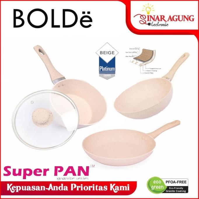 

Super Pan Bolde Panci Granite Ceramic Cookware 4 Set (100% Ori)