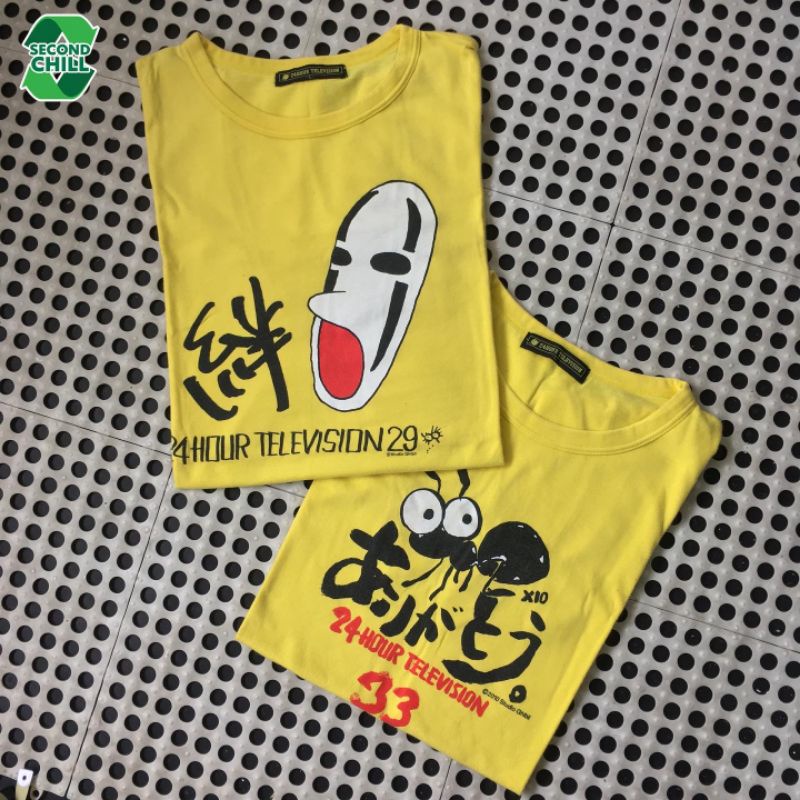 kaos vintage 24 hours television x studio ghibli second