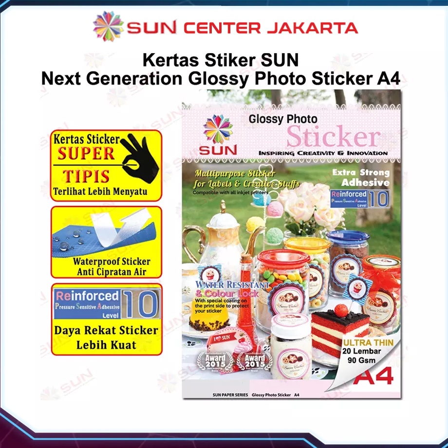 

9.9 BRANDS FESTIVAL Kertas Sticker Photo Glossy A4 - SUN NG Glossy Photo Sticker Ultra Thin, 140 Gsm, HVS sticker, Sticker Bontax Camel