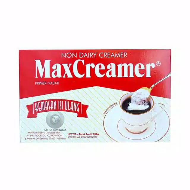 

MAX CREAMER NON DAIRY CREAMER KRIMER NABATI KEMASAN ISI ULANG 500 GRAM