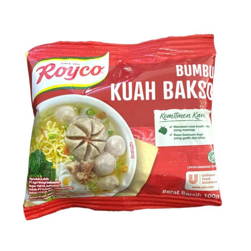 

ROYCO KUAH BAKSO 100 GR BUMBU RASA SUMSUM SAPI 1 ONS