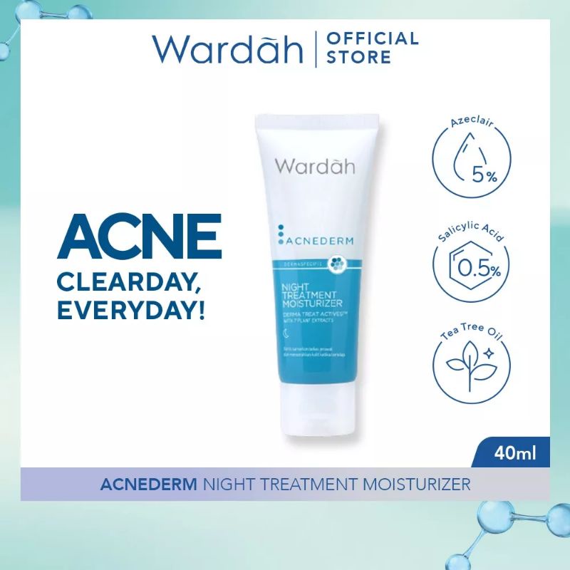 Wardah Acnederm Night Treatment Moisturizer