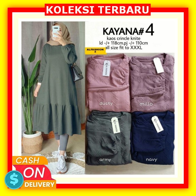 Tunik Zada By Reyscarf Tunik Dewasa Luxury Bahan Airflow Crinkle Premium Terbaik Nyaman Dipakai I Bi