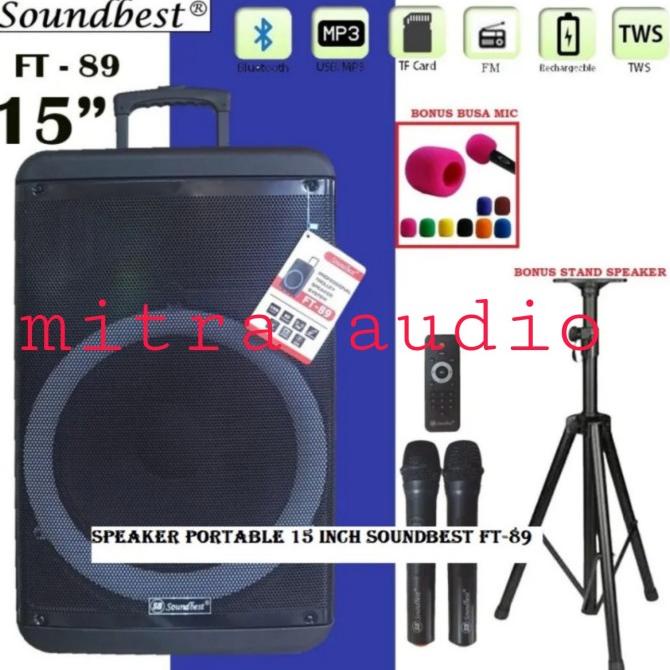Speaker Aktif Portabel Soundbest Ft 89 Ft89 Bluetooth Tantanmall1