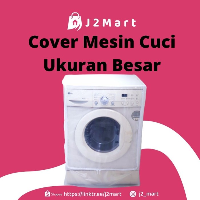 COVER MESIN CUCI BUKAAN DEPAN SATU TABUNG UKURAN BESAR