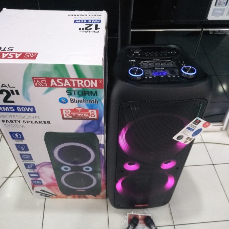 SPEAKER ASATRON STORM 2X12INCH SPEAKER PORTABLE ASATRON 12INCH X 2