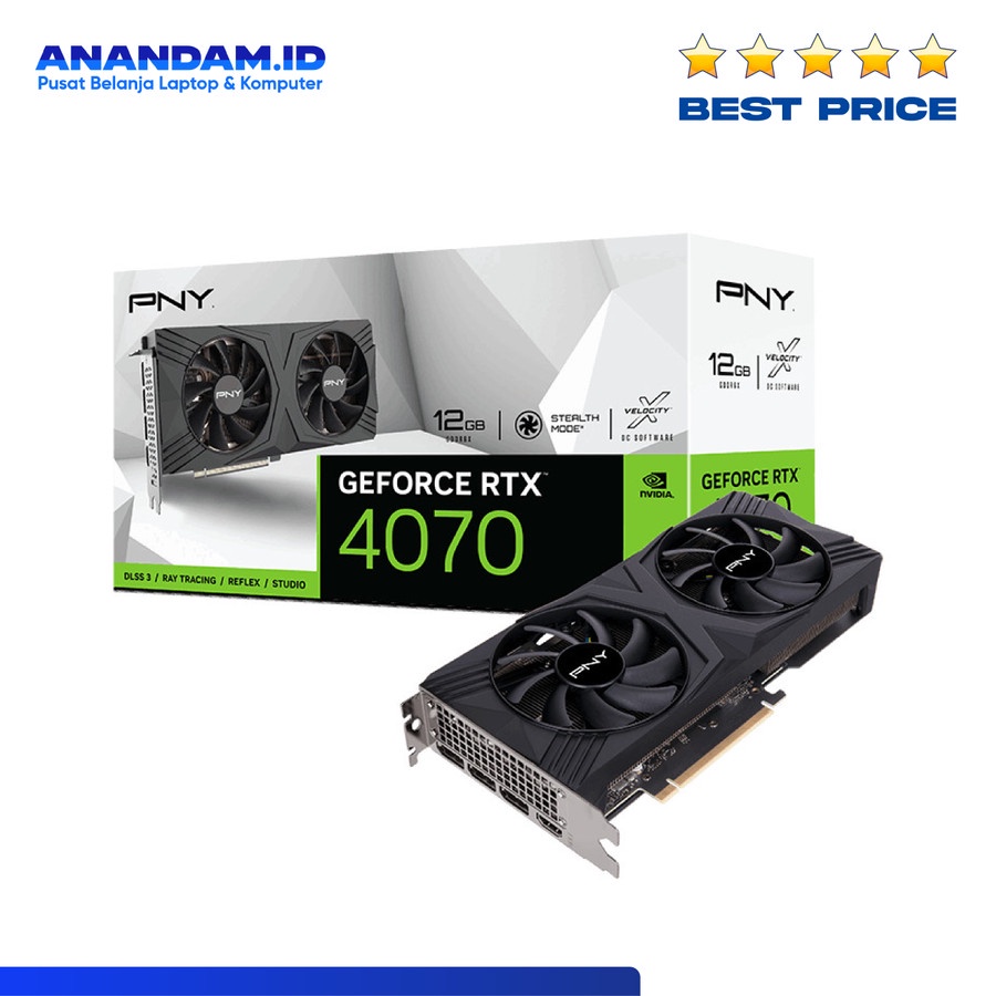 VGA PNY GeForce RTX 4070 12GB VERTO Dual Fan Standard