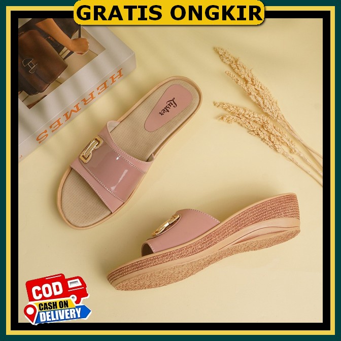Sandal Wedges Wnta Dewasa Ibu Ibu Sndl Wegdes Ibuibu Pesta Kondangan Sendal Wedjes Import Korea Weje