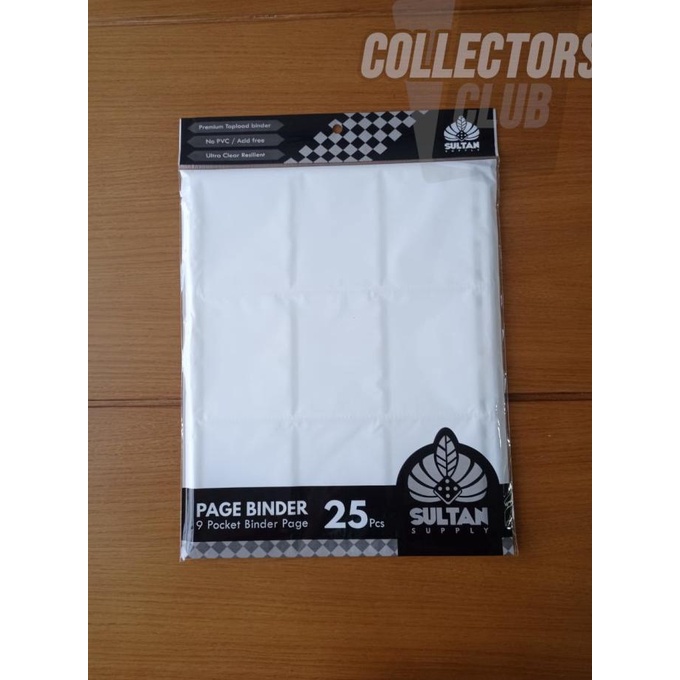

Sultan 9 Pocket Clear Binder Page - 25pcs