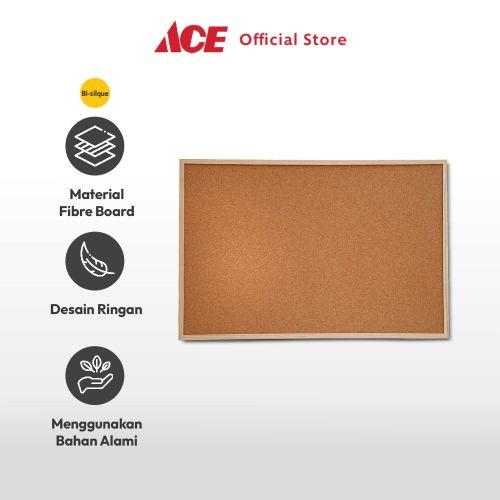 

Terlaris Ace - Bi-Silque Cork Board Papan Buletin 90X60 Cm