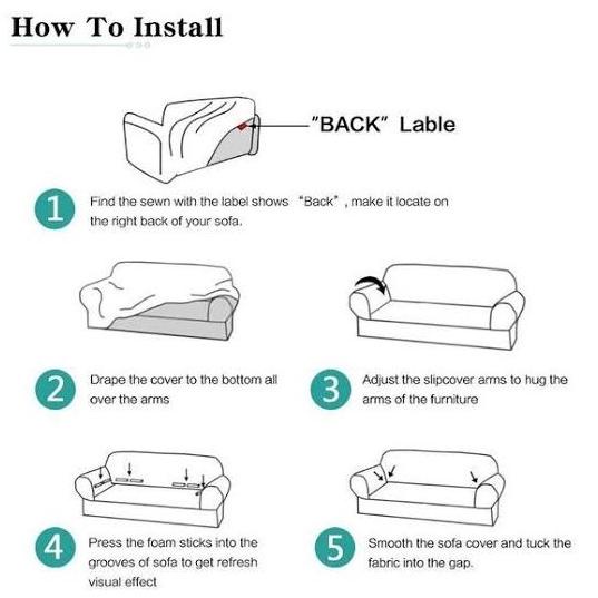 sarung sofa polos cover elastis 1 seater 2 seater 3 seater 4 seater