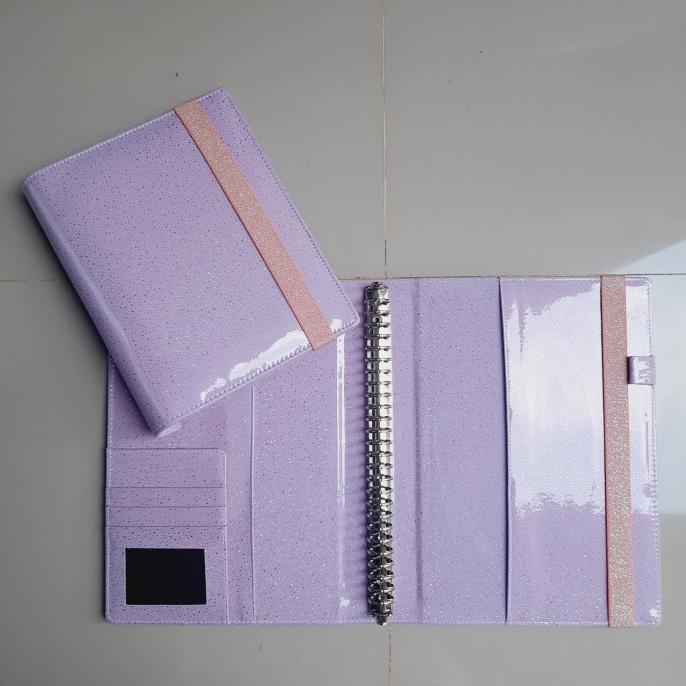 

Binder Premium Hologram Glitter Pastel Strap A5 20 ring B5 26 ring