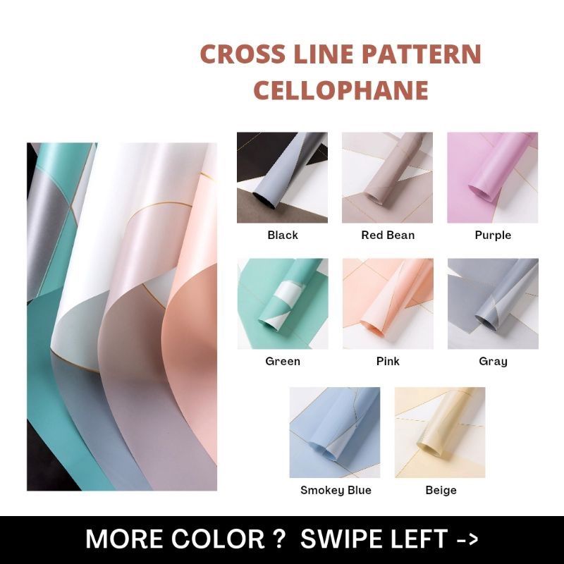 

(20 lembar) Kertas Buket Cross Line / Flower Wrapping / Kertas Bunga / Flower Paper / Cellophane Paper