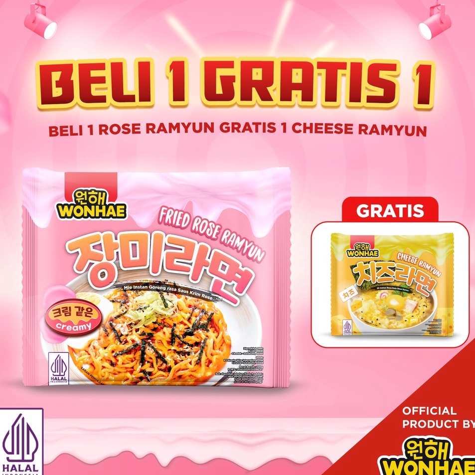 

Terlaku.../ BELI 1 Mujigae by Wonhae Fried Rose Ramyun 120 gr GRATIS 1 Mujigae by Wonhae Cheese Ramyun 120 gr