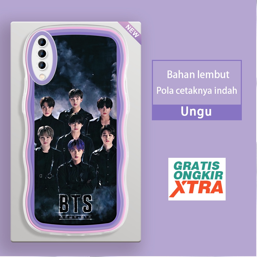 Mulia Samsung A33 A50 A51 A52 A50S A52S A53 A72 A73 5G Casing Ponsel  Pola MV BTS  warna-warni gelom