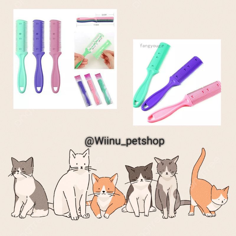Sisir Alat Cukur Bulu Anjing Kucing Hair Trimmer Grooming Potong