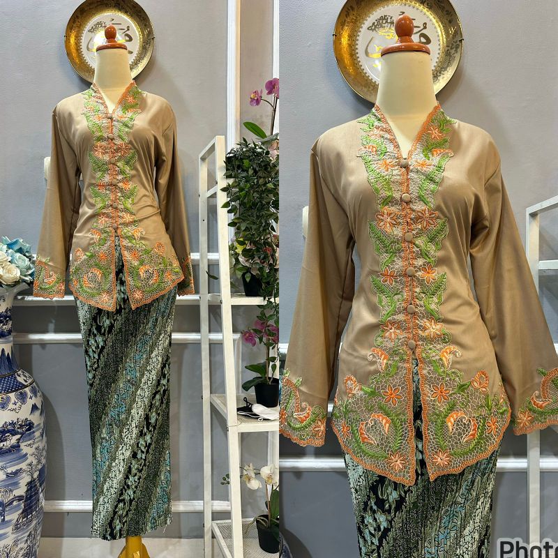 Stelan Kebaya Encim Bordir 3D Original Butik