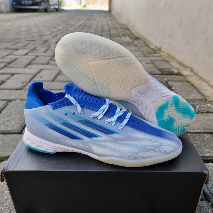 TERLARIS sepatu futsal adidas speedflow.1 white blue ic-sepatu futsal adidas