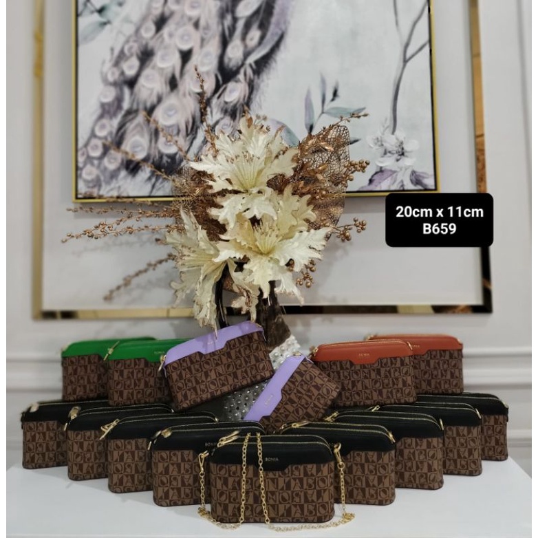 tas sling mono mix polos Bonia original