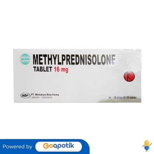 METHYLPREDNISOLONE MAHAKAM 16 MG BOX 100 TABLET