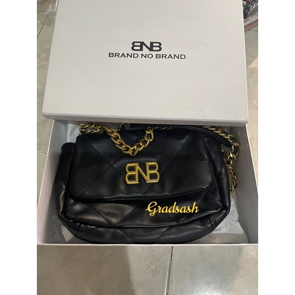 PRELOVED BRAND NO BRAND BNB SIGNATURE BAG HITAM BLACK ORIGINAL PL