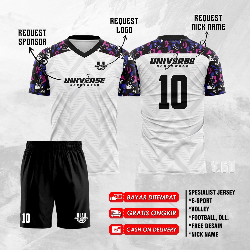 Jersey futsal baju bola jersey bola jersey futsal custom baju futsal anak jersey futsal full printin